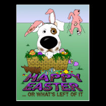 Jack Russell Happy Easter Postcard postcards