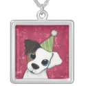 Jack Russell in a Party Hat | Dog Art Pendant