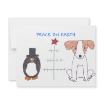 Jack Russell Peace On Earth invitations by giftsjustforuholiday Jack Russell Peace On Earth invitations