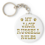 Jack Russell Rules Gold Key Chains