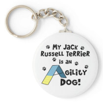 Jack Russell Terrier Agility Dog Keychain