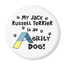 Jack Russell Terrier Agility Dog magnets by MenagerieMayhem Jack Russell Terrier Agility Dog magnets