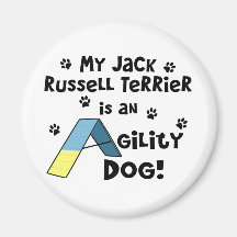 Jack Russell Terrier Agility Dog Refrigerator Magnet