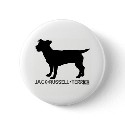 Jack Russell Terrier Button by dogsilhouettes