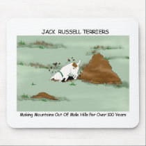 Jack Russell Terrier Digging Mousepad mousepads