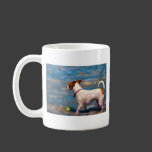 Jack Russell Terrier Dog Art - Jack at the Beach Coffee Mug