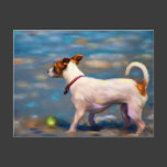 Jack Russell Terrier Dog Art - Jack at the Beach Postcards