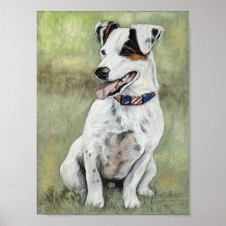Jack Russell Terrier Dog Art Print print