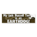 Jack Russell Terrier Earthdog Bumper Sticker bumper stickers