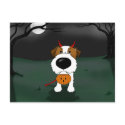Jack Russell Terrier Halloween postcards