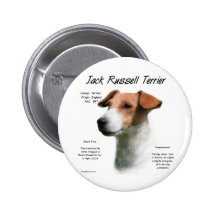 Jack Russell Terrier History Design Button