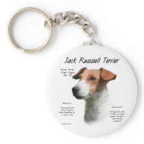Jack Russell Terrier History Design Keychains