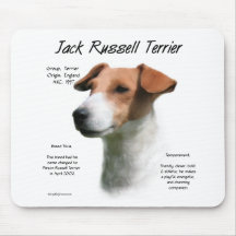 Jack Russell Terrier History Design Mouse Pads