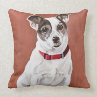 jack russell christmas pillow