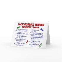 JACK RUSSELL TERRIER Property Laws 2 Greeting Cards