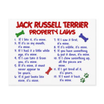 JACK RUSSELL TERRIER Property Laws 2 Post Cards