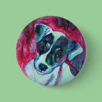 Jack Russell Terrier Pup Button - "Julep"