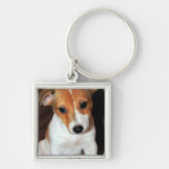 Jack Russell Terrier Puppy Dog Keychain