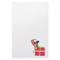 Jack Russell Terrier Santa Hat Stationery
