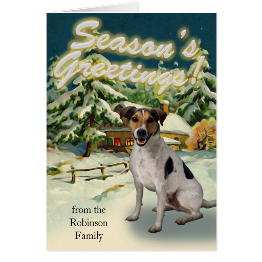Jack Russell Terrier Snow Cabin Christmas Cards Zazzle Jack Russell Terrier Snow Cabin Christmas Cards Zazzle