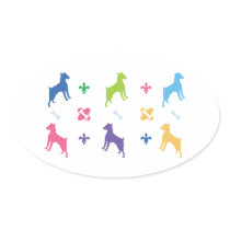 Jack Russell Terrier Oval Sticker