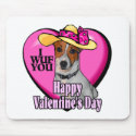 Jack Russell Terrier Valentines mousepads