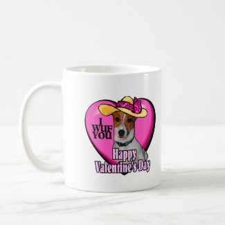 Jack Russell Terrier Valentines mug