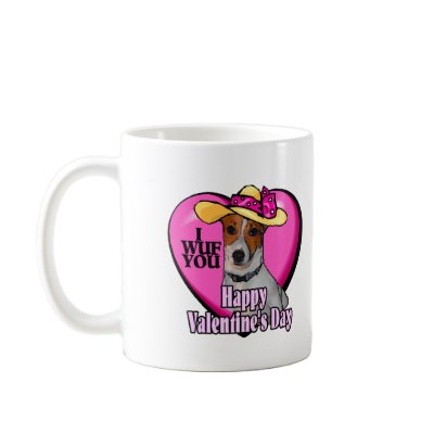 Jack Russell Terrier Valentines Mugs by DogsByDezign