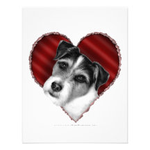 Jack Russell Terrier with Heart Personalized Invites
