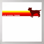 Jack Russell Terrier With Stripes Print