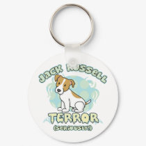 Jack Russell Terror Keychain by MenagerieMayhem Jack Russell Terror Keychain