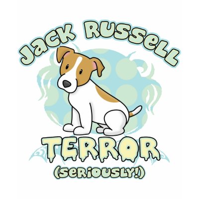 Jack Russell Terror Ladies T-Shirt by MenagerieMayhem