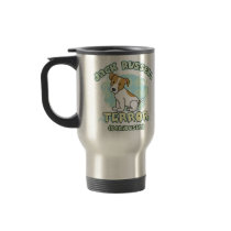 Jack Russell Terror Travel Mug by MenagerieMayhem Jack Russell Terror Travel Mug