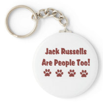 Jack Russells Are People Too Keychain
