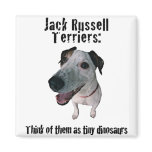 Jack Russells: tiny dinosaurs magnets