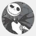 Jack Skellington 8 Round Sticker - round_sticker