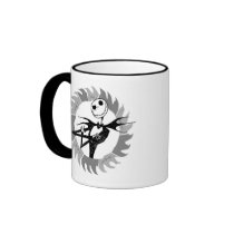 Jack Skellington arms folded framed in saw blade Coffee Mug