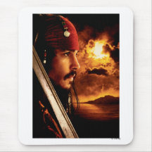 Jack Sparrow Side Face Shot Mouse Pad