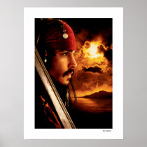 Jack Sparrow Side Face Shot Poster