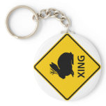 Jackalope Crossing Highway Sign Keychain
