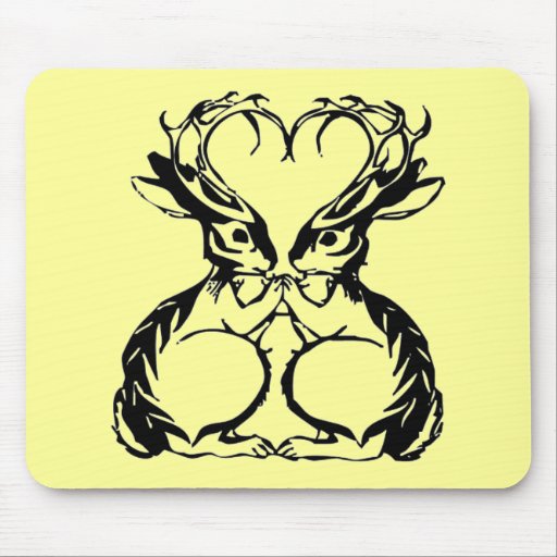 Jackalope Love Mousepad