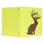 jackalope with glasses binder