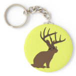 jackalope with glasses keychain