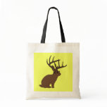 jackalope with glasses tote bag