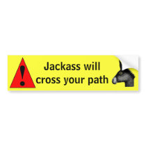 Jackass Crossing bumper stickers