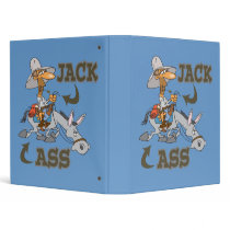 jackass jack riding an ass donkey 3 ring binder