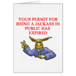 JACKASS joke Greeting Card