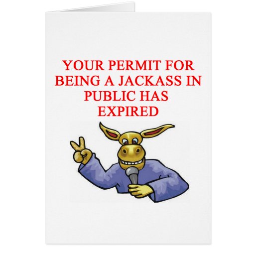 JACKASS joke Greeting Card