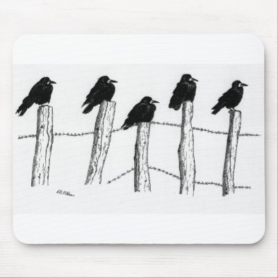 Jackdaws Mouse Pad by fhooper