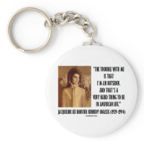 Jackie Kennedy Portrait Trouble With Me Outsider Keychain